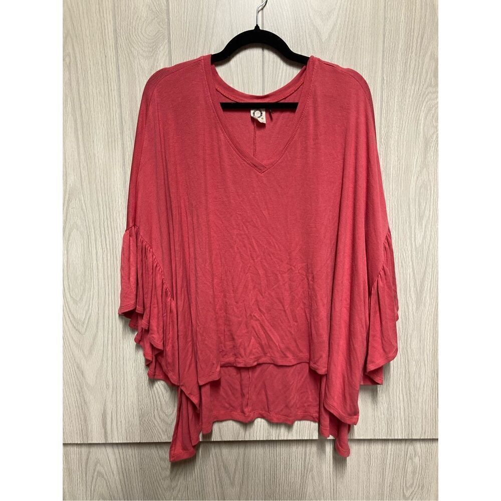 Akemi + Kin Anthropologie Women’s XS/S Oversized Top One Size Stretch Ruffle